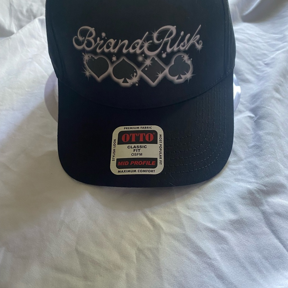 OTTO Black Brand Risk trucker hat
